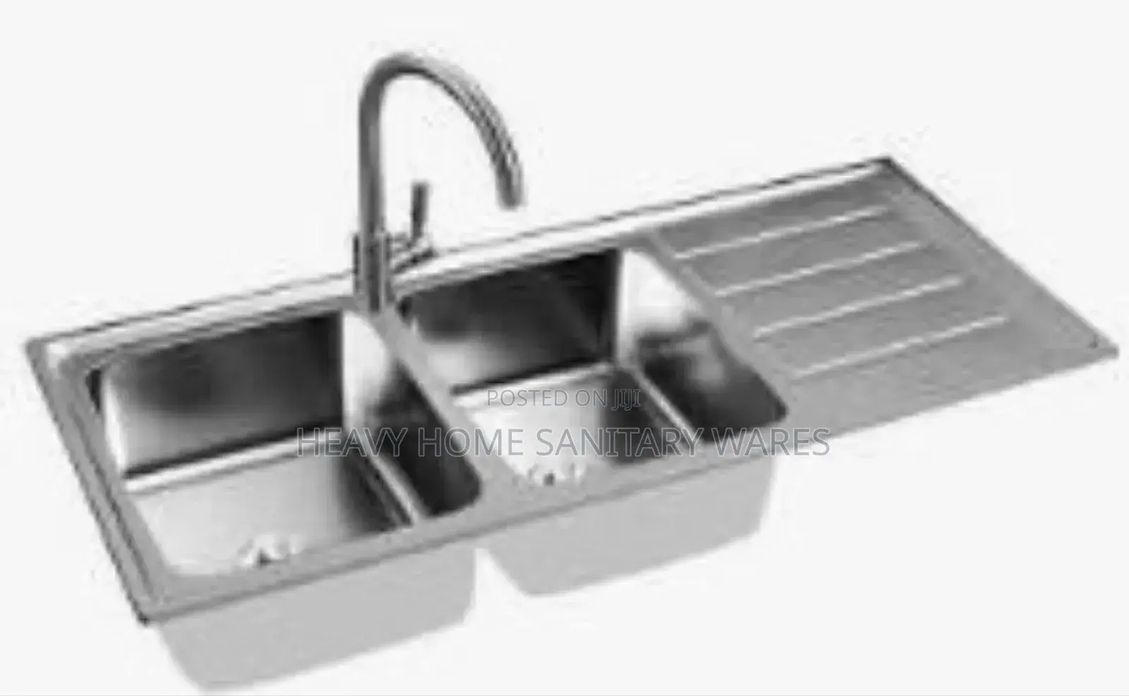 Kitchen Sink, Double Bowl Single Tray.