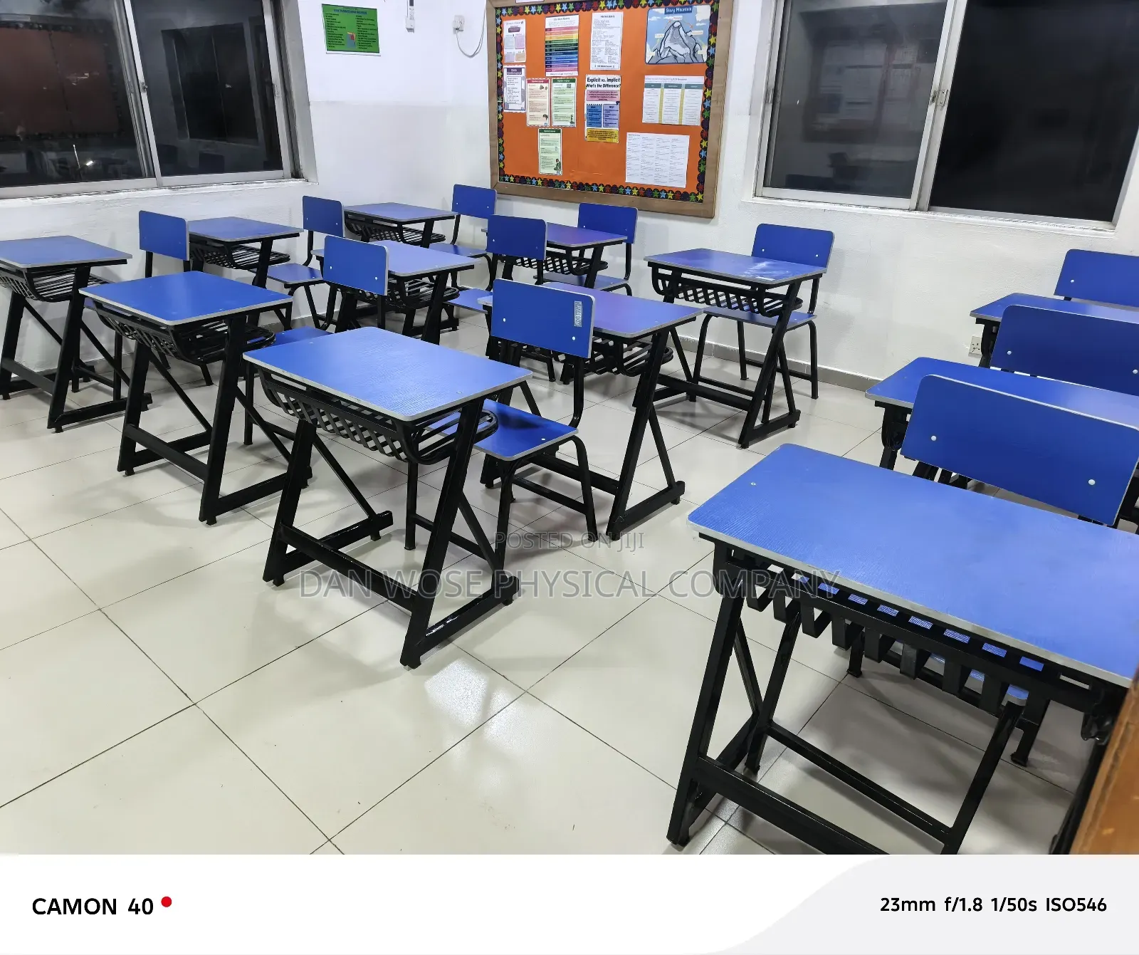 School Desk and Seat Single