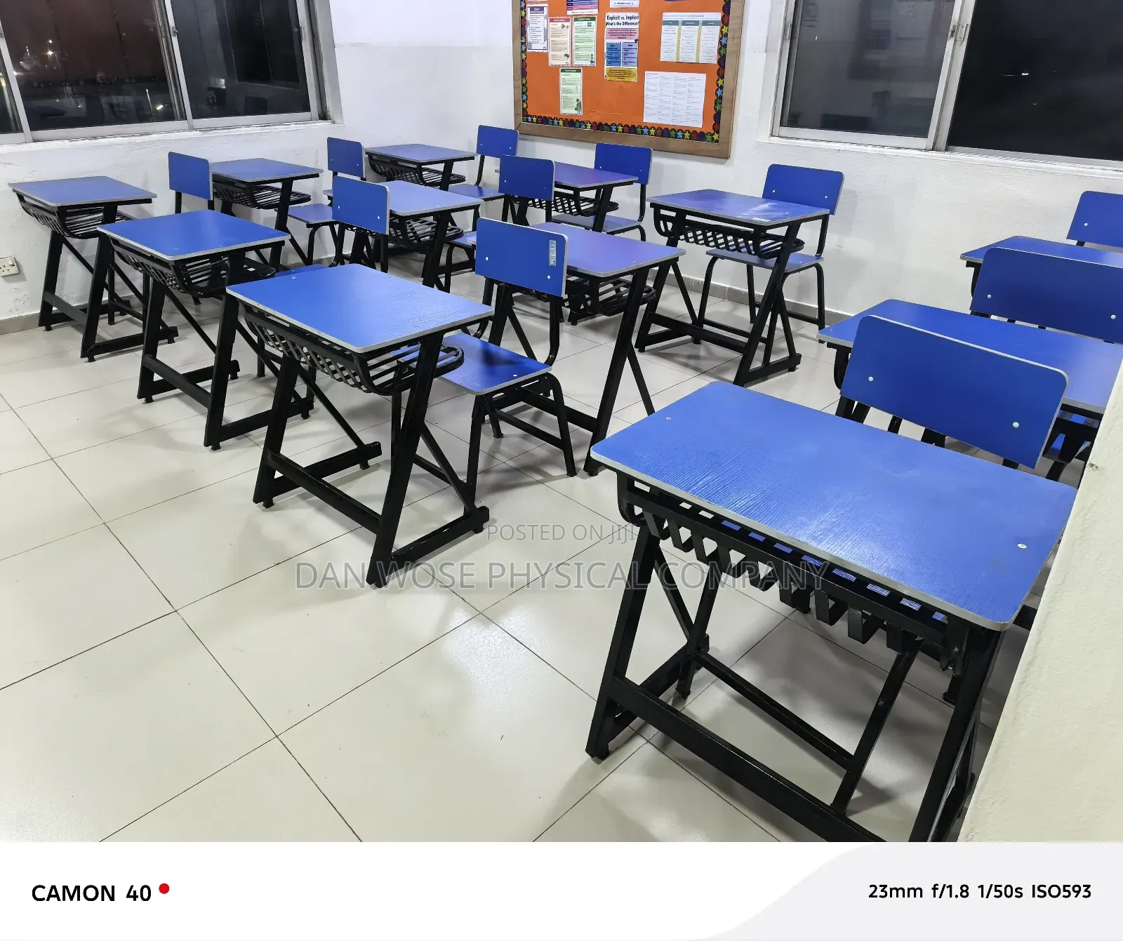 School Desk and Seat Single