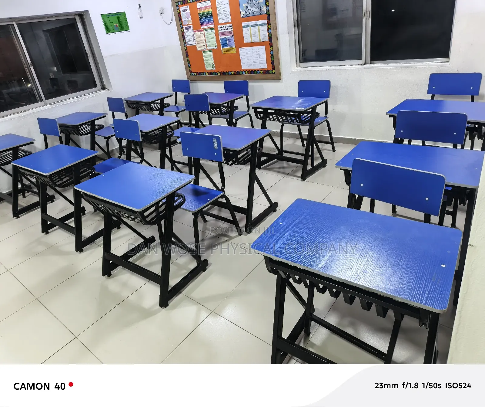 School Desk and Seat Single