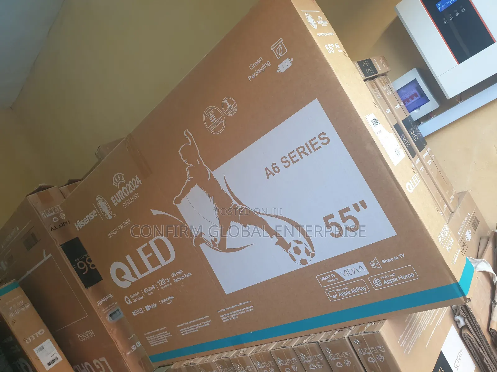 Latest 55" Hisense Qled Smart Tv With Youtube, Netflix, Playstore, Etc