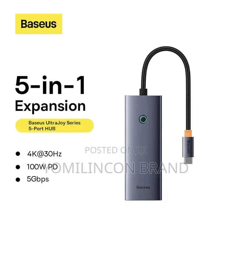 5-in-1 Hub Baseus Ultrajoy Series Usb-C to Hdmi4k at 30hz+3xusb 3.0