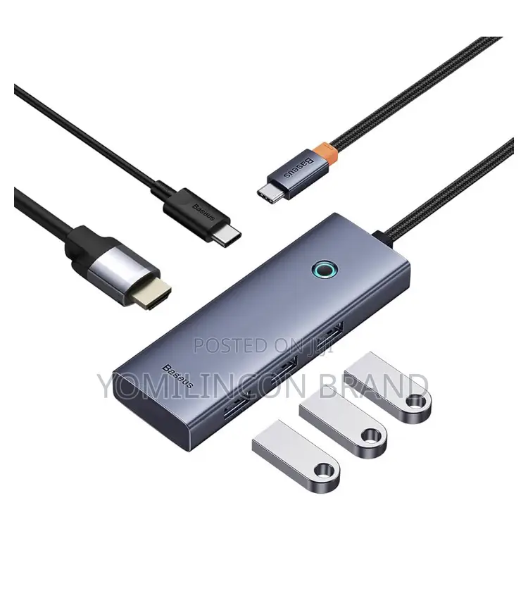 5-in-1 Hub Baseus Ultrajoy Series Usb-C to Hdmi4k at 30hz+3xusb 3.0