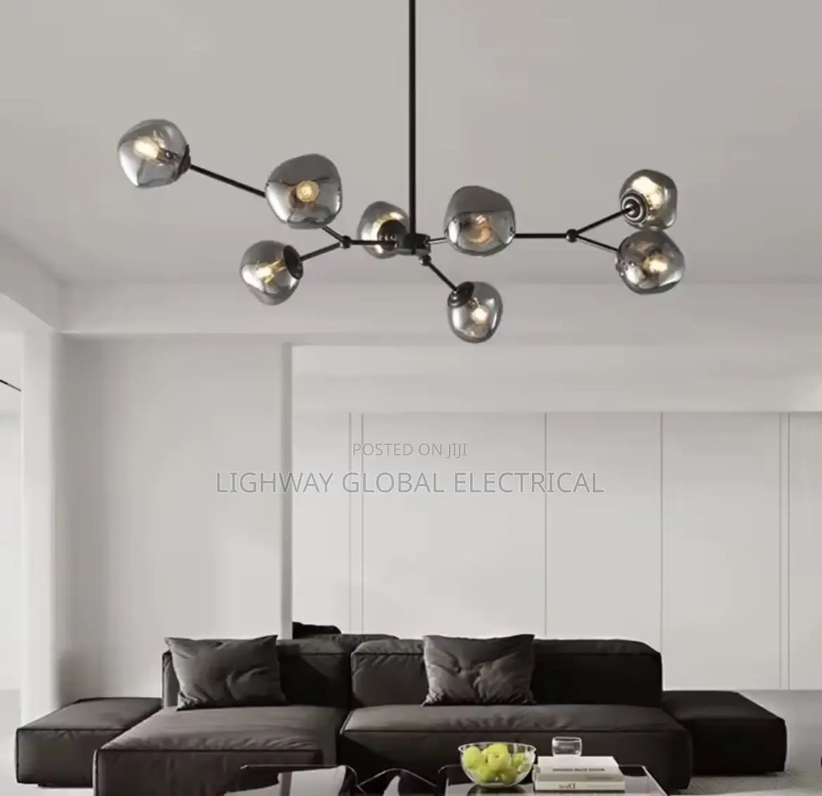 Modern Nordic Black Lava Chandelier