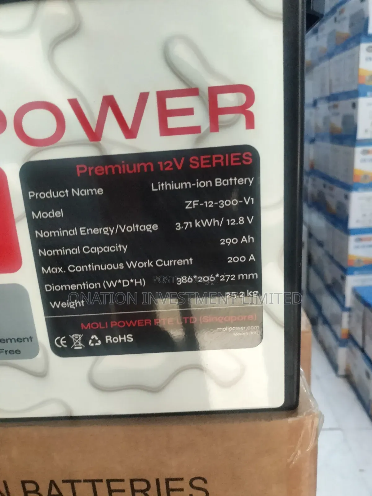 300ah 12v (3.71kwh) Moli Power Lithium Battery — Strong Backup