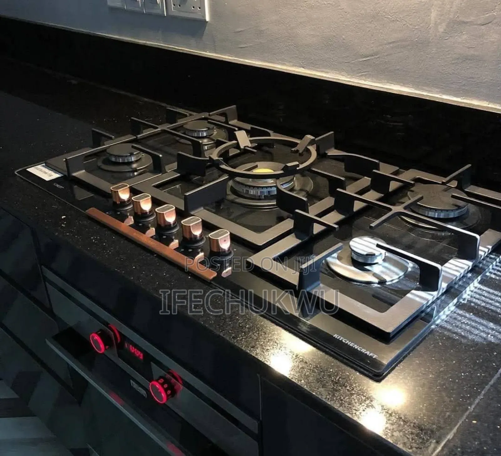 Original High Quality Kitchencraft Built-in 5 Burners Gas Cooker Hob