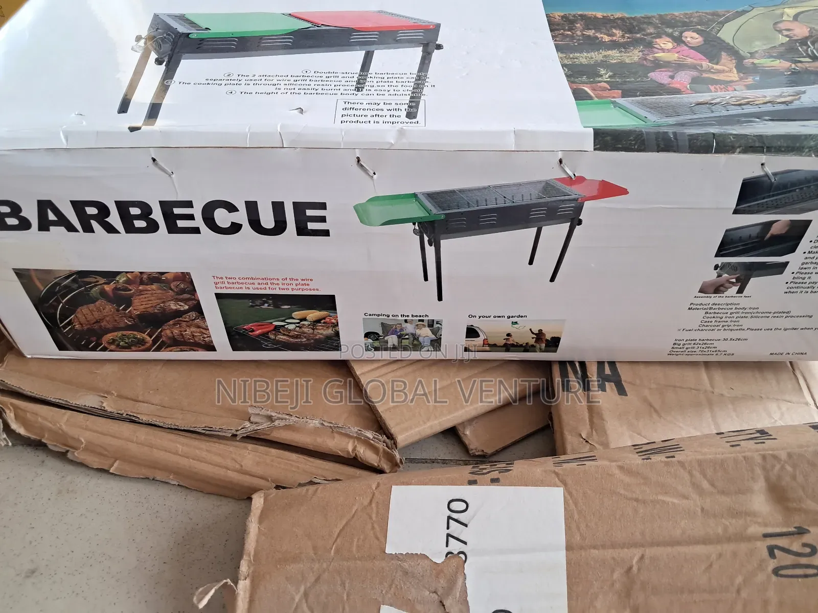 Stainless Steel Folding Charcoal Barbecue BBQ Outdoor Grill