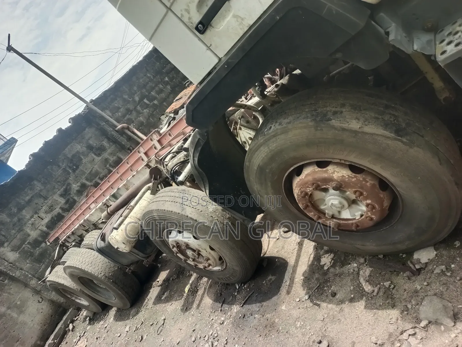 Man Truck Cab and Chassis)12 Tyres (Foreign Used) , Double Axles