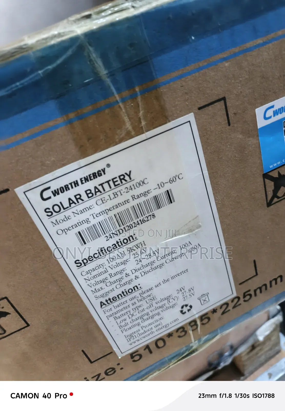 C-worth Energy Lithium Ion Phosphate Battery 5kwh 25.6volts