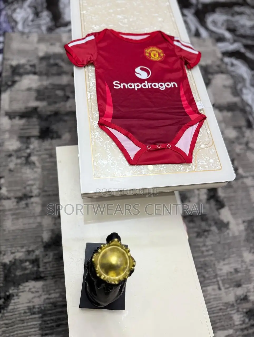 Man U Home Baby Bodysuit Pindown Jersey