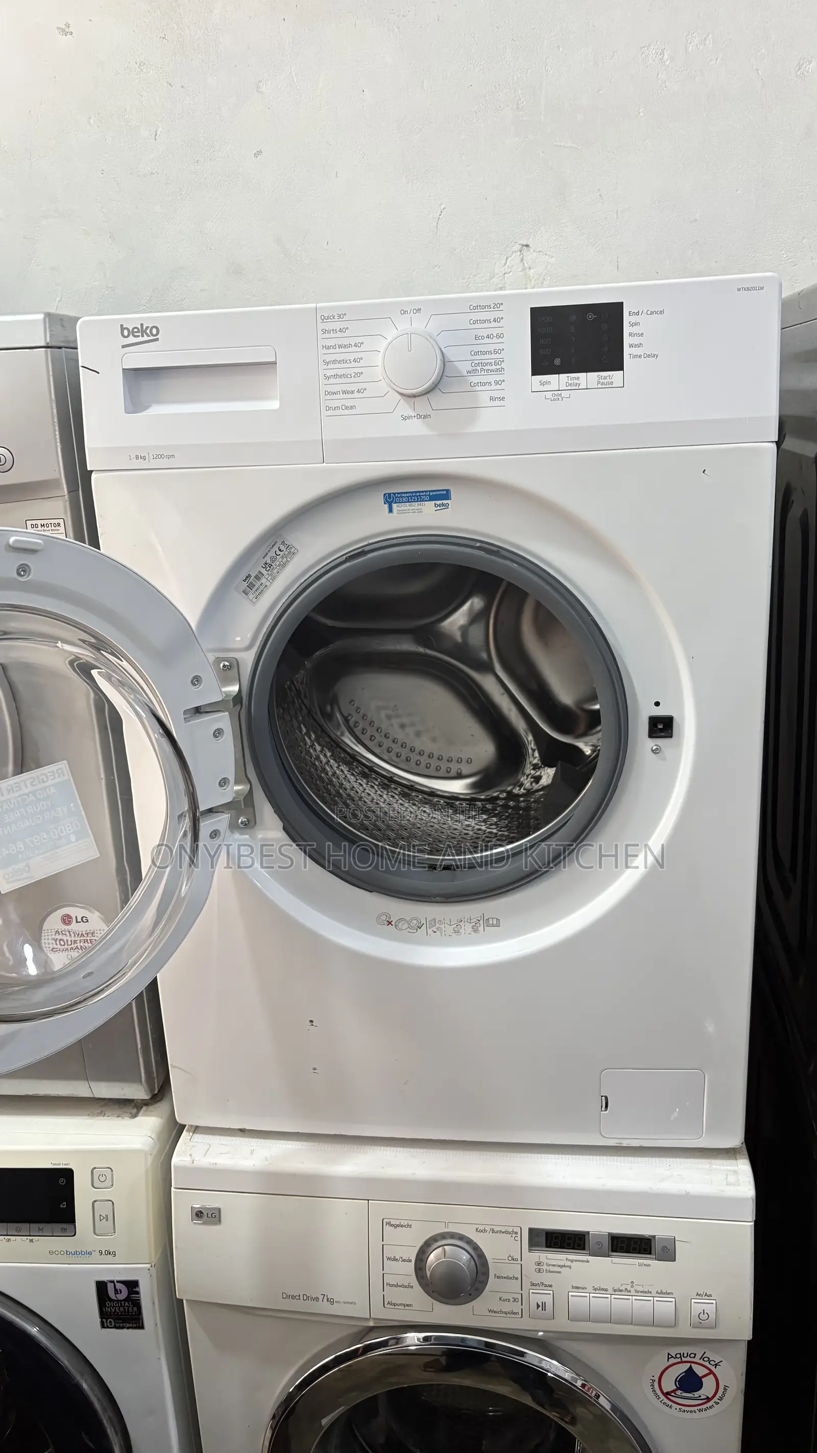 Beko 8kg Wash Rinse And Spin Inverter Washing Machine