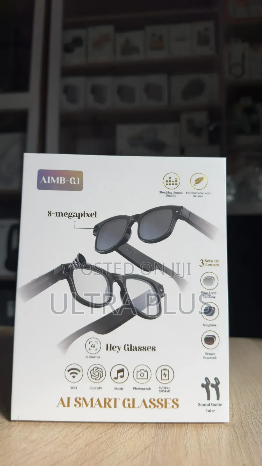 Aimb-g1 Smart Glass Fashionable Video Camera Ai