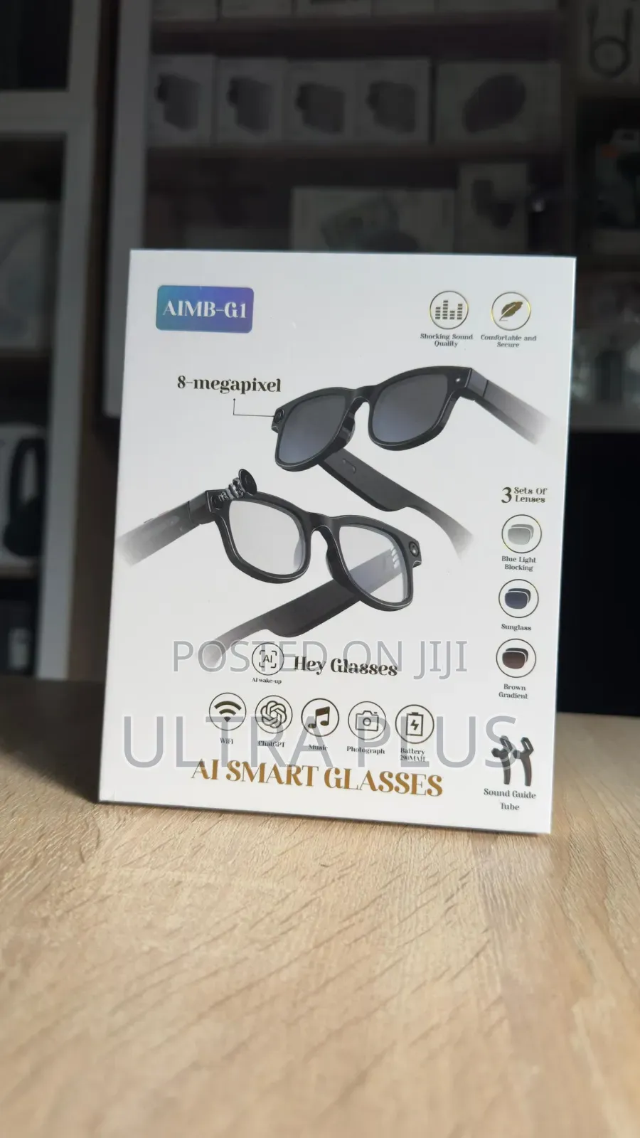 Aimb-g1 Smart Glass Fashionable Video Camera Ai