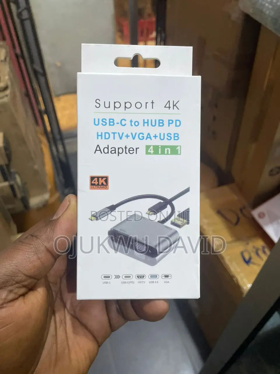 Converter 2 in 1 Type-C to Hdmi 4 in 1 Hd Dock