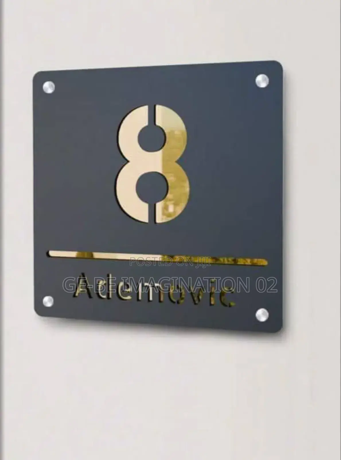 Door Apartment Signage