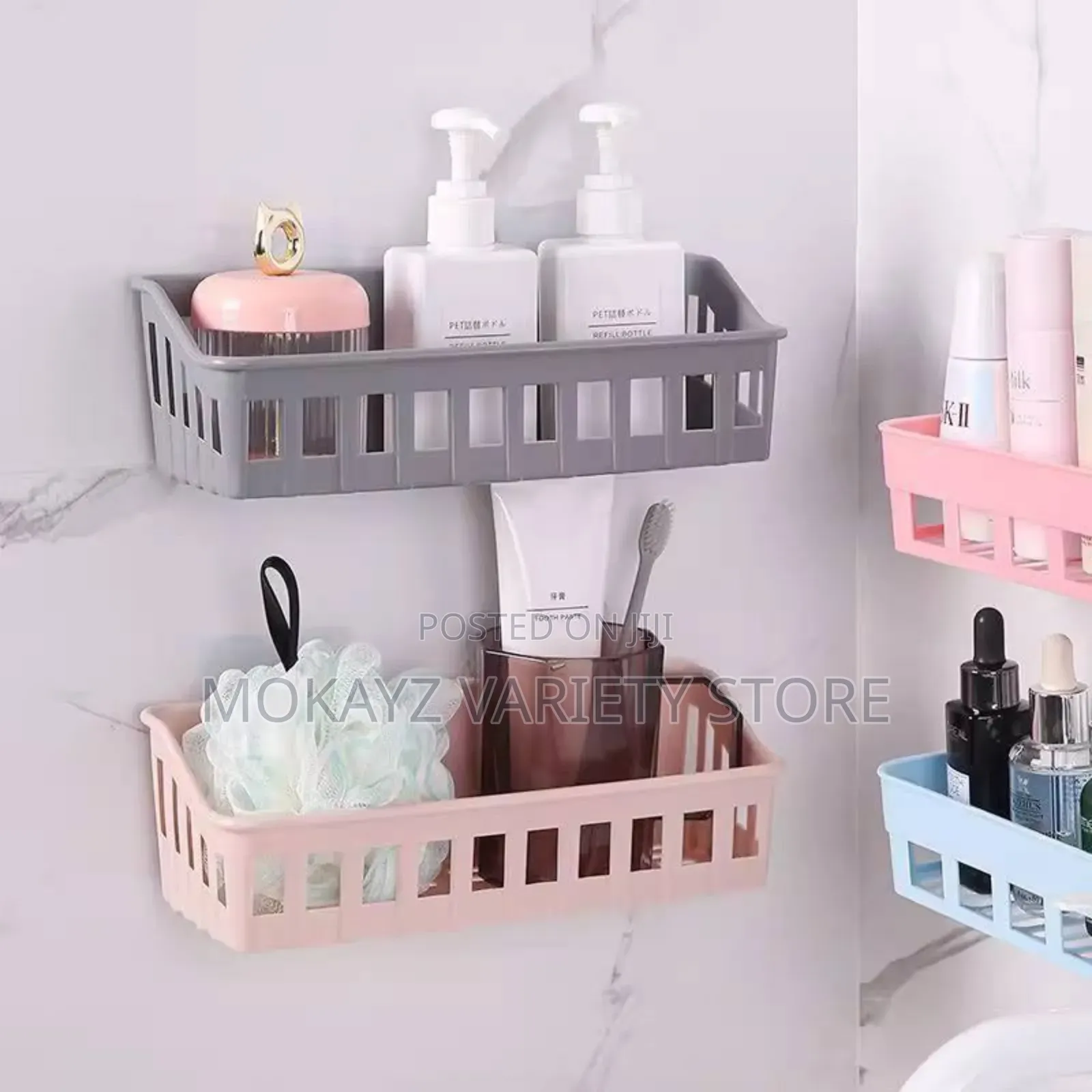 Thickened Plastic Bathroom Shelf Organizer