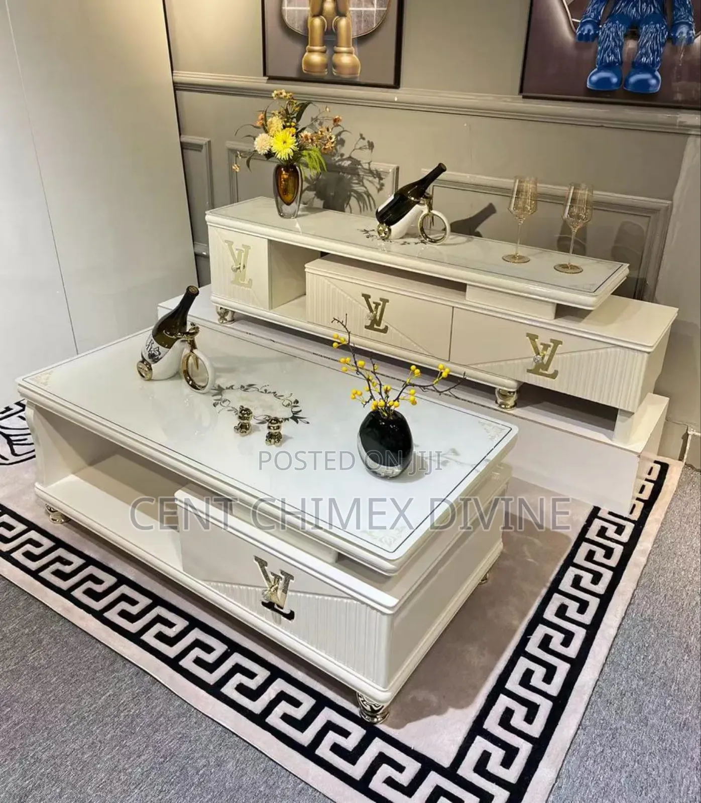 Modern Louis Vuitton Tv Console Set