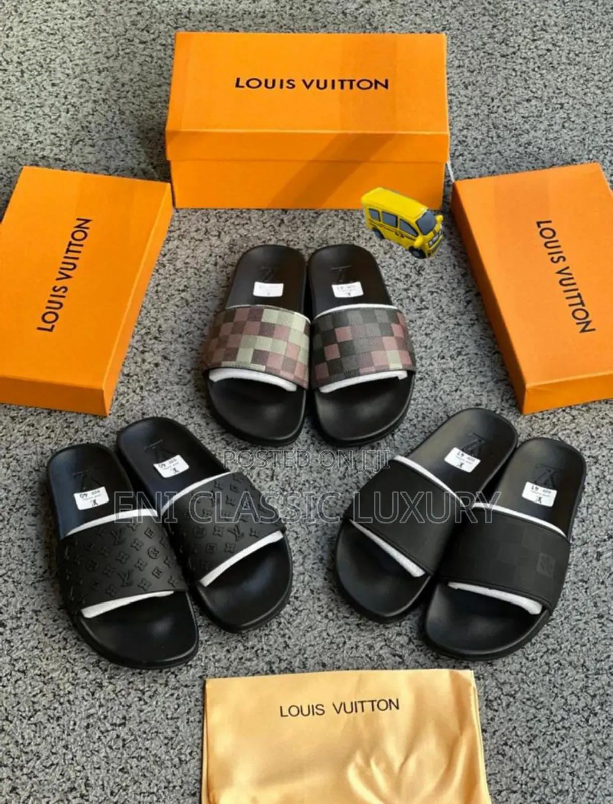 Pure Quality Luxury Men's Slides Louis Vuitton Well Branded Package