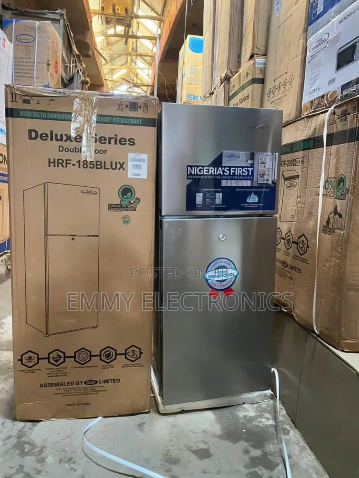 Hair Thermocool Refrigerator Double Door Hrf-185blux(185l)