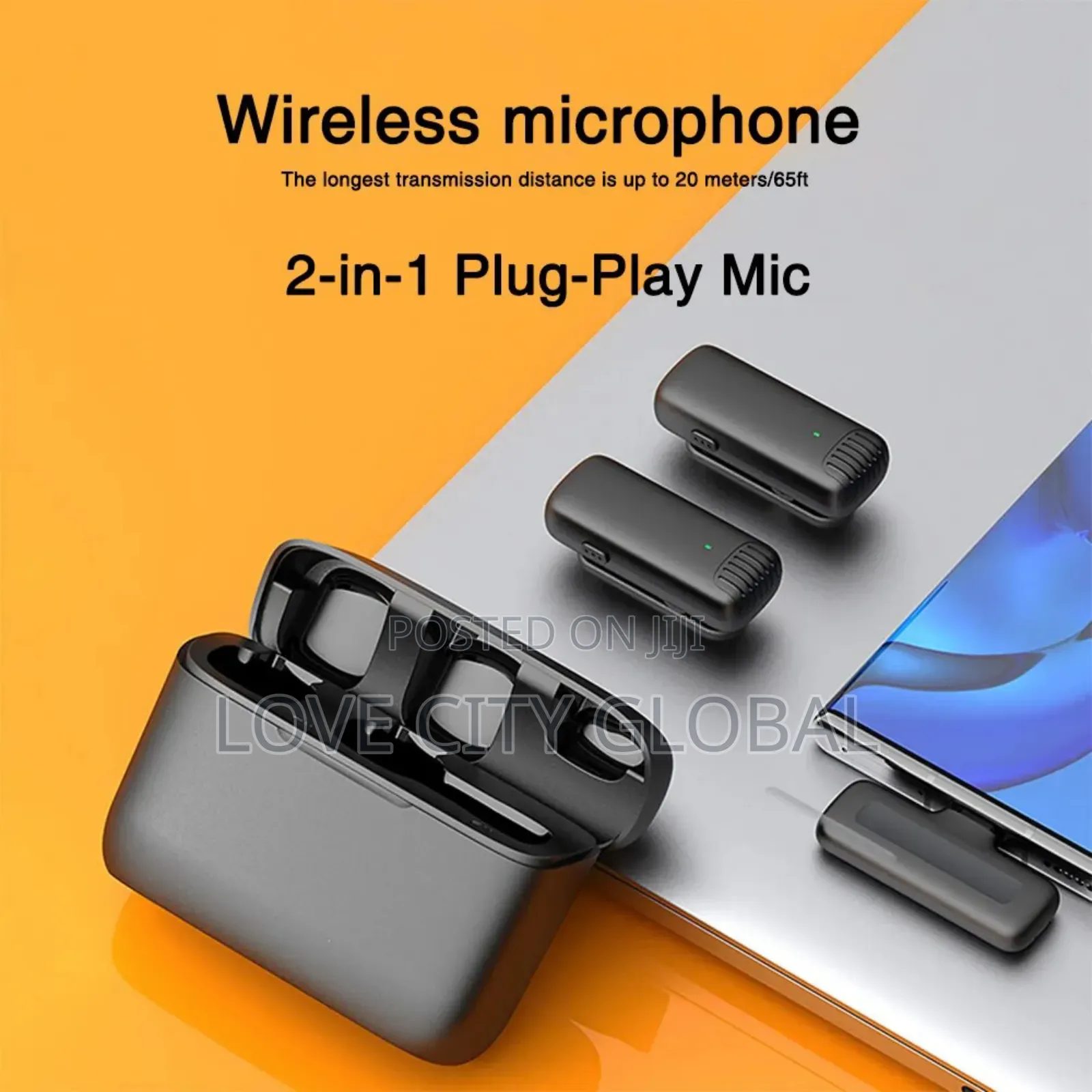 J13 Mic Lavalier Anc Wireless Microphone Plug and Play Charging Case