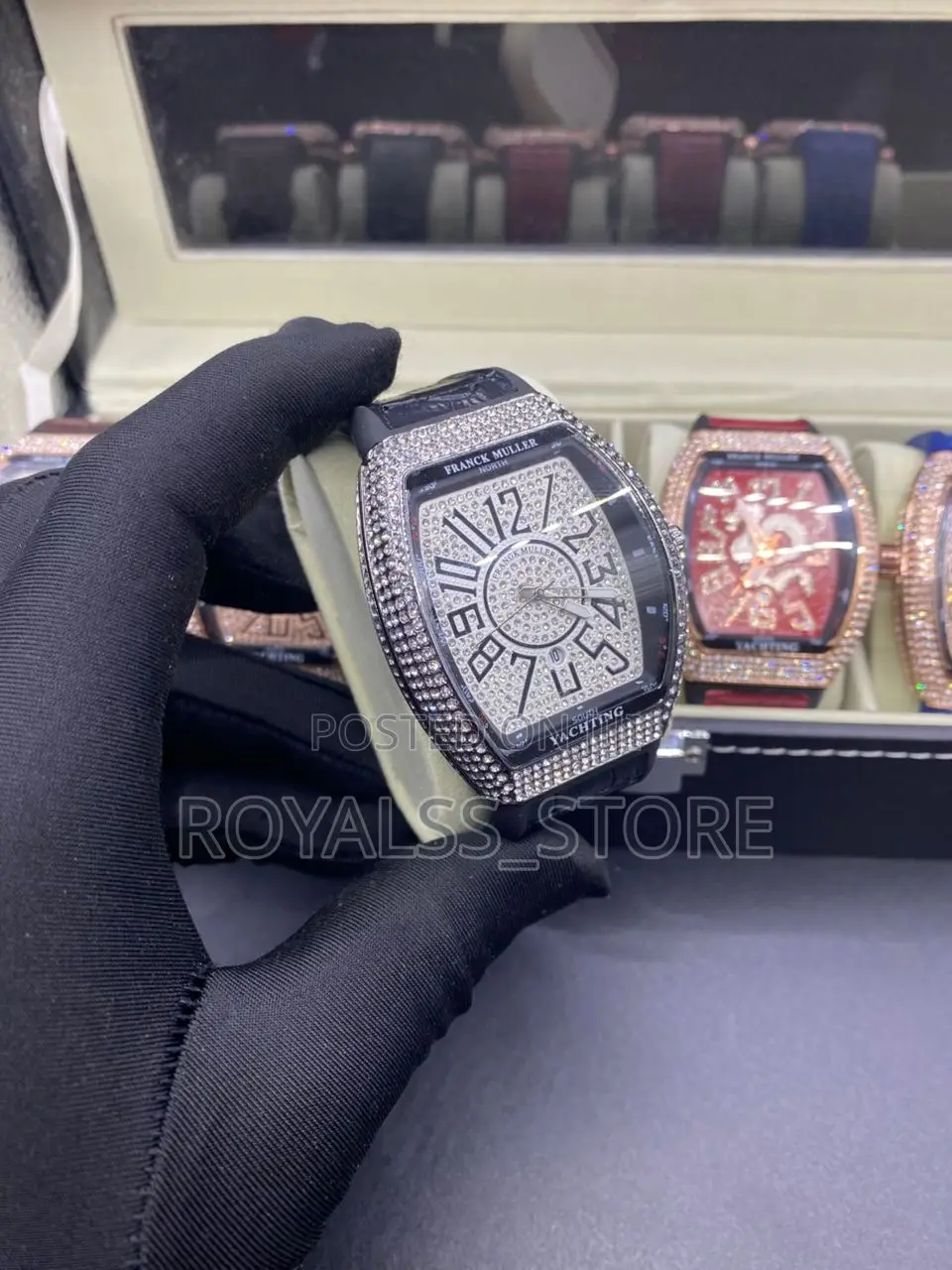 Luxury Franck Muller Yachting Leather Strap Watch
