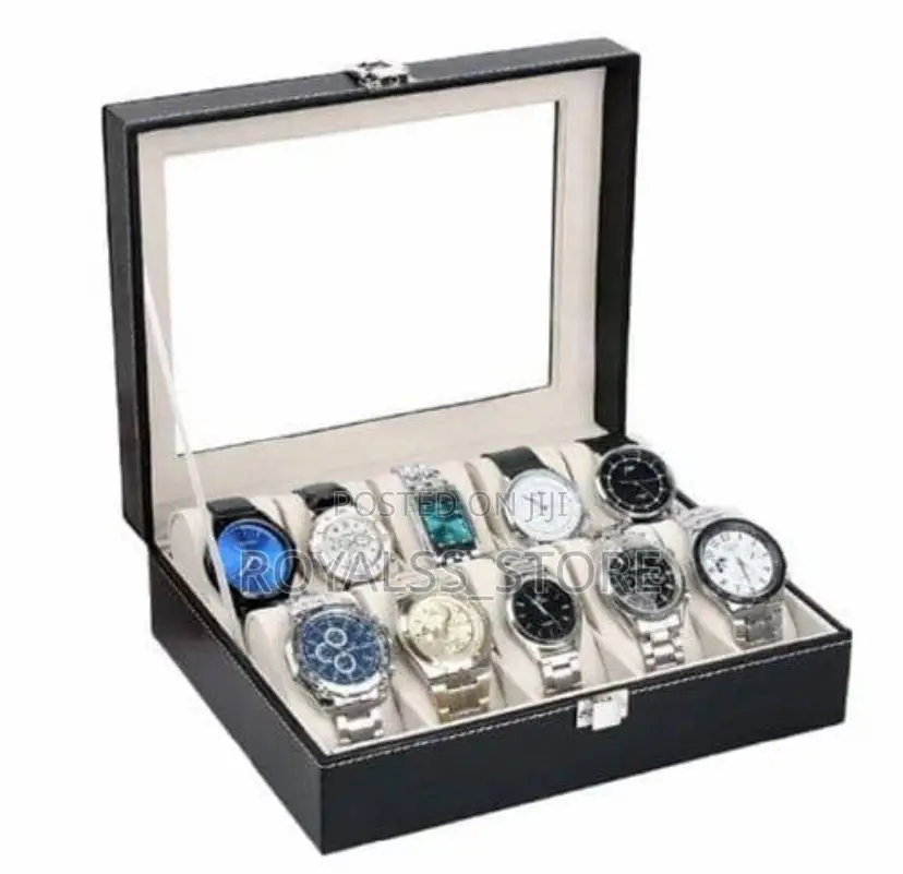 Wrist Watch Storage Box - Elegant Leather Case With Velvet Interior