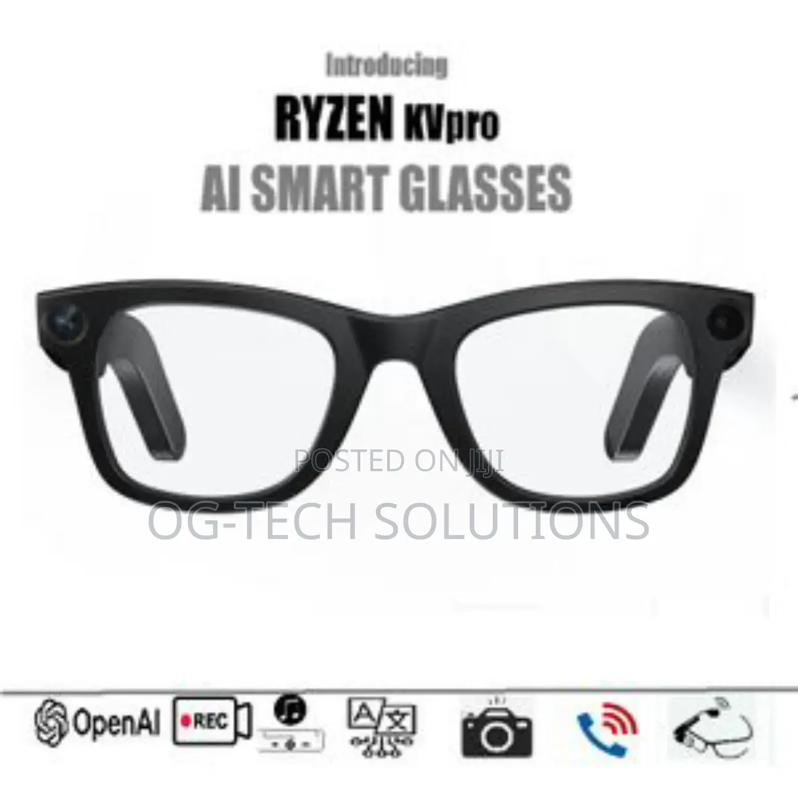Ai Smart Glasses With Camera, Hd Camera Glasses for Men Women