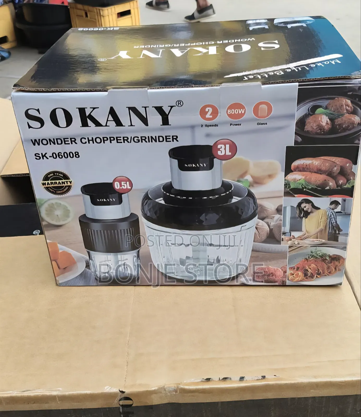 Sokany Wonder Chopper/Grinder 800w 2speeds 2cups