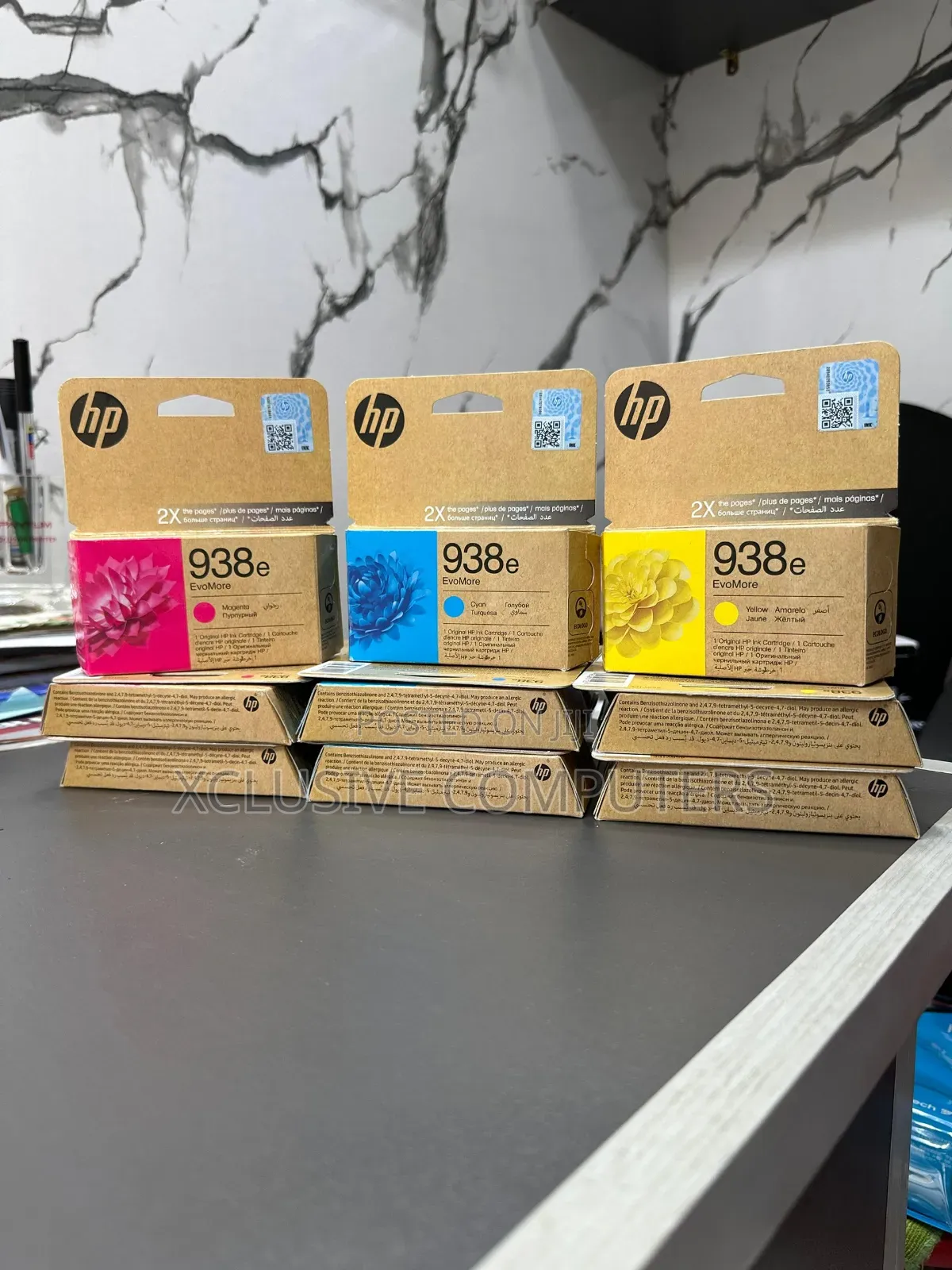 Hp Genuine Ink Cartridges 938e(Xl) C/Y/M