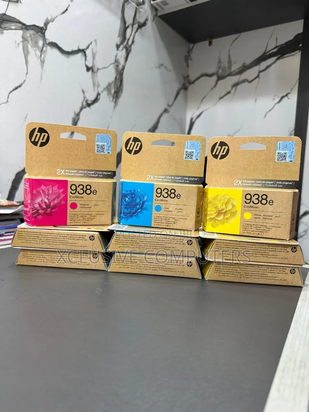 Hp Genuine Ink Cartridges 938e(Xl) C/Y/M