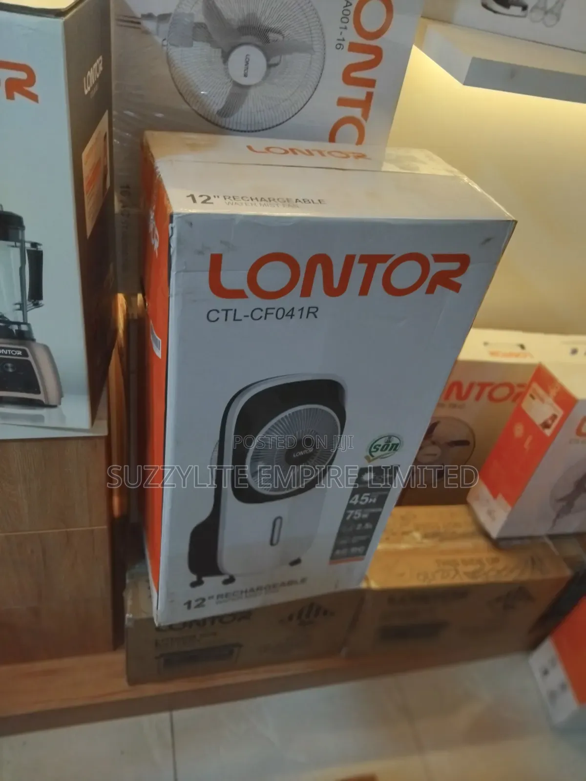 Lontor Air Cooler Rechargeable Water Mist Fan