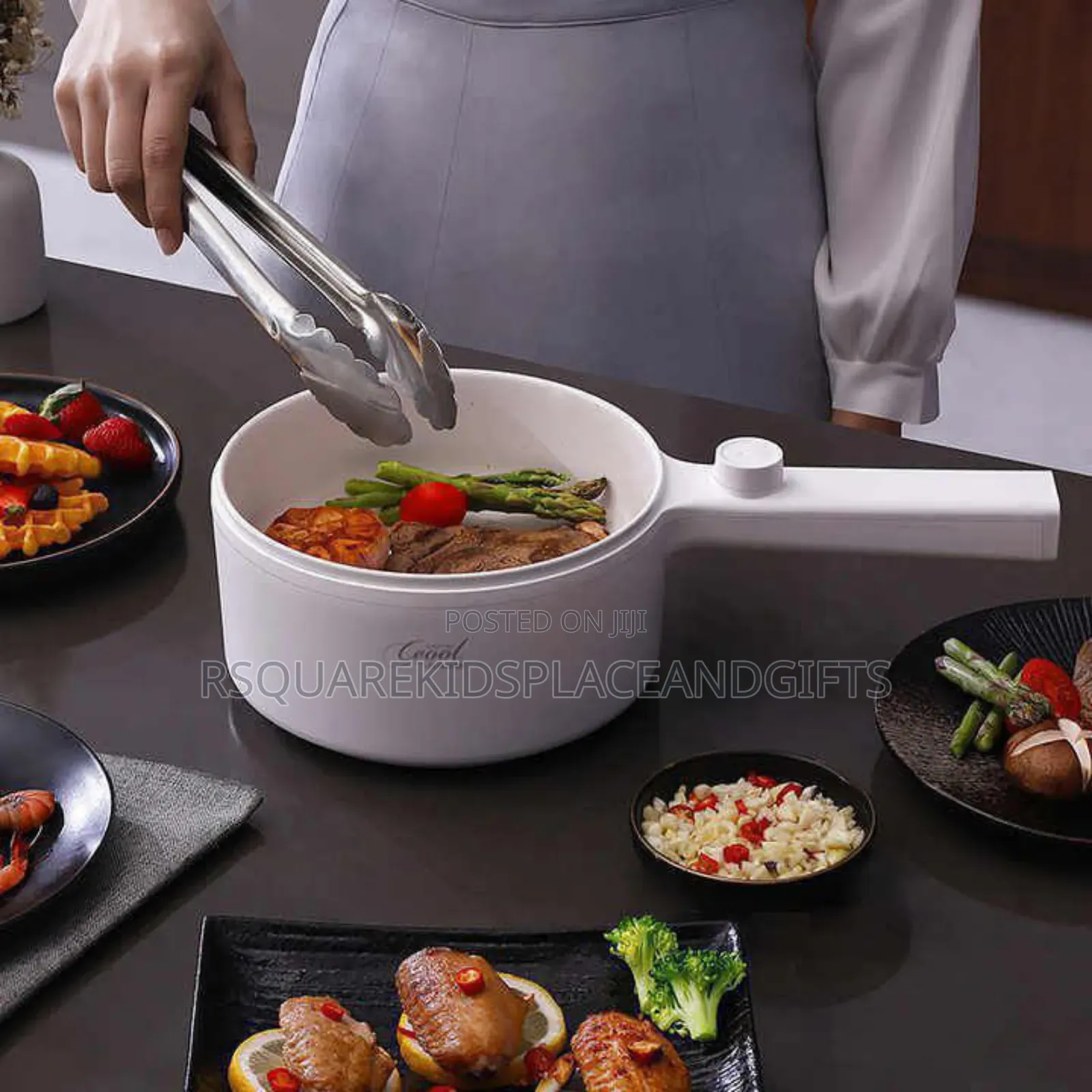 1.5lts Multifunctional Electric Cooking Pot With Steamer