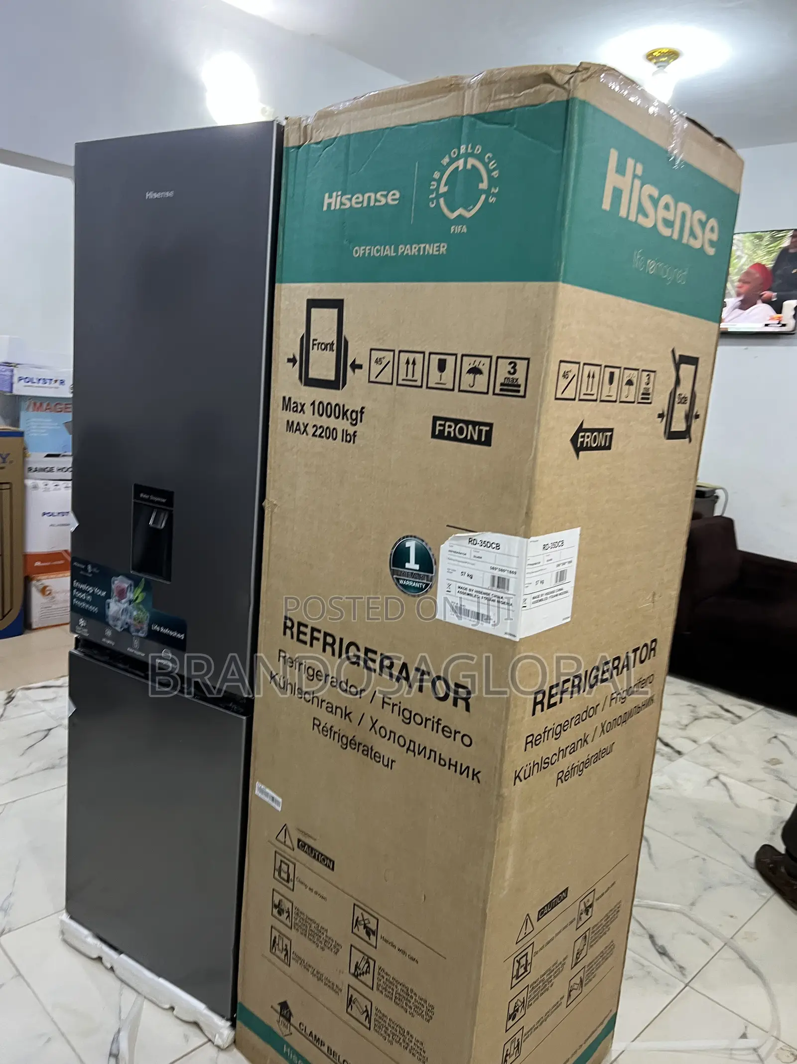 Hisense 264 Litres Double Door Refrigerator Dispenser | Ref 35dcb-Rd