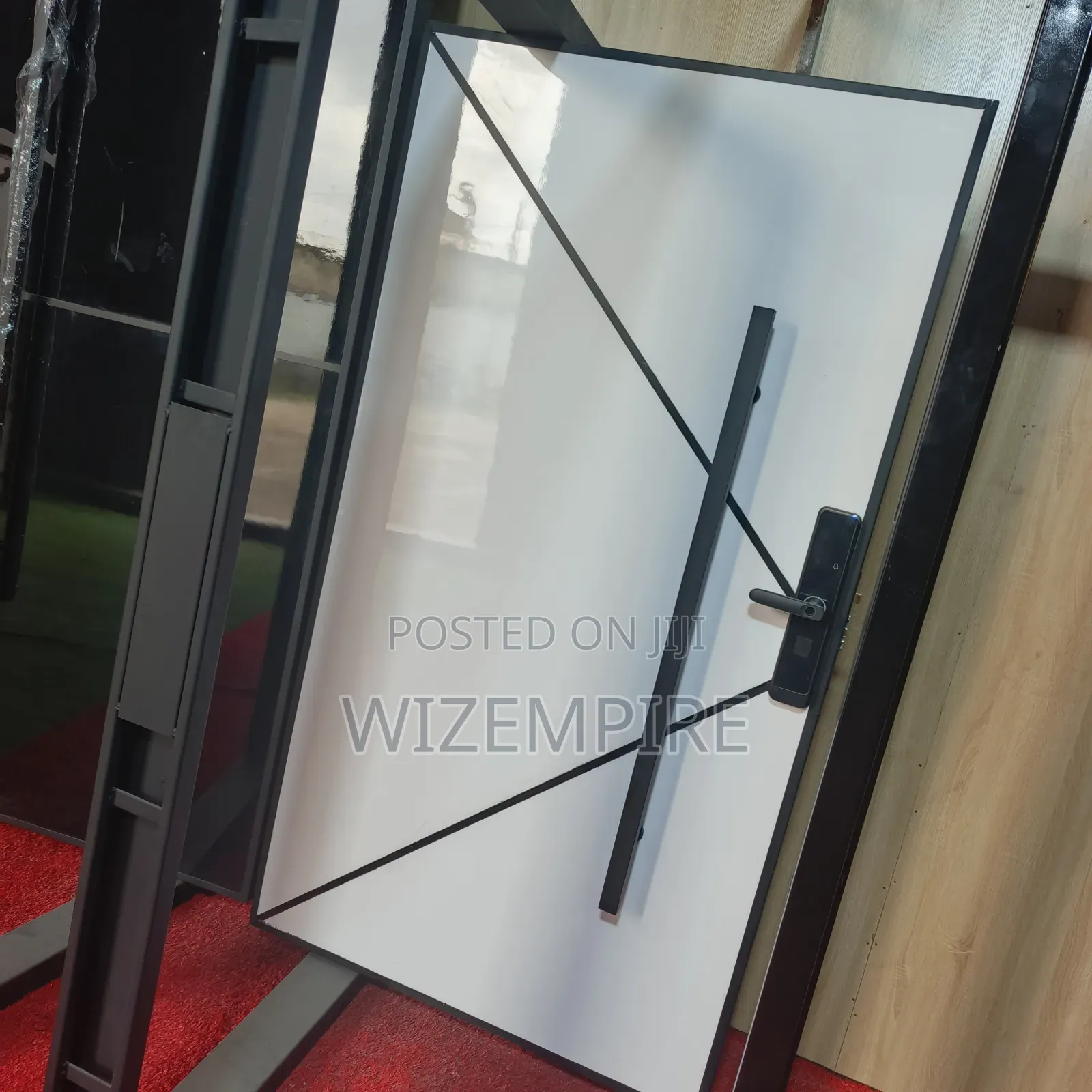 Main Entrance Security White Pivot Door Available