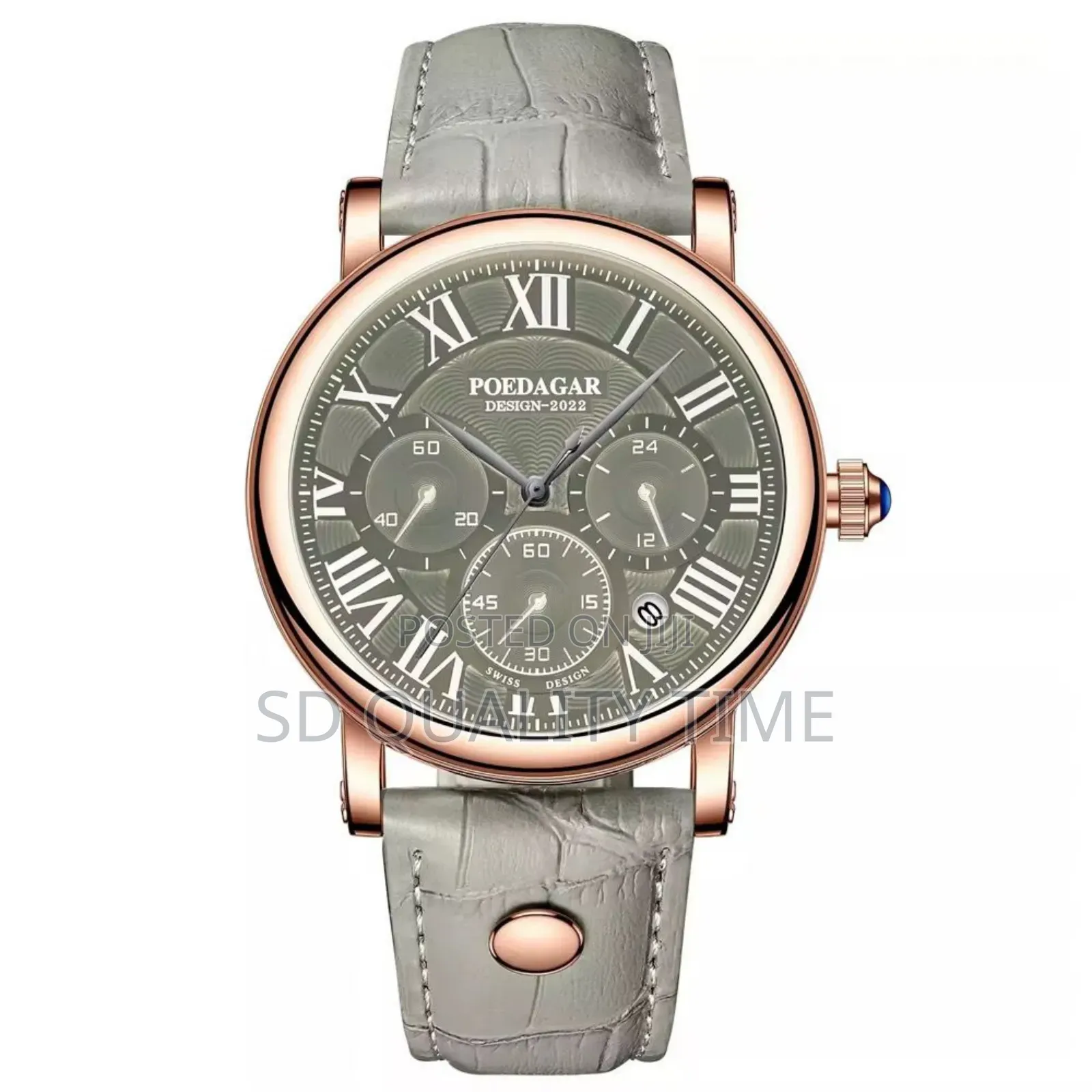 Poedagar Chronographic Leather Watch