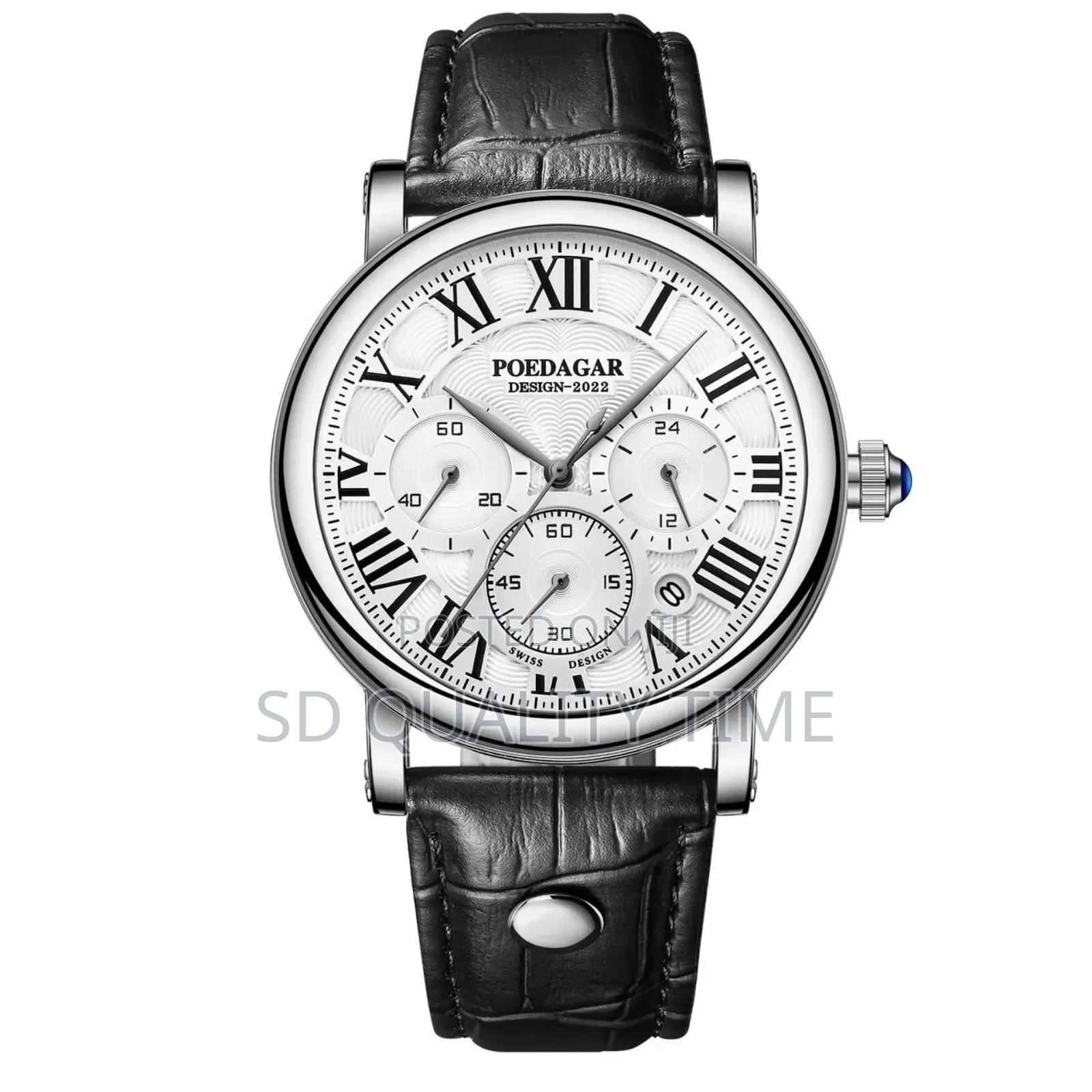 Poedagar Chronographic Leather Watch