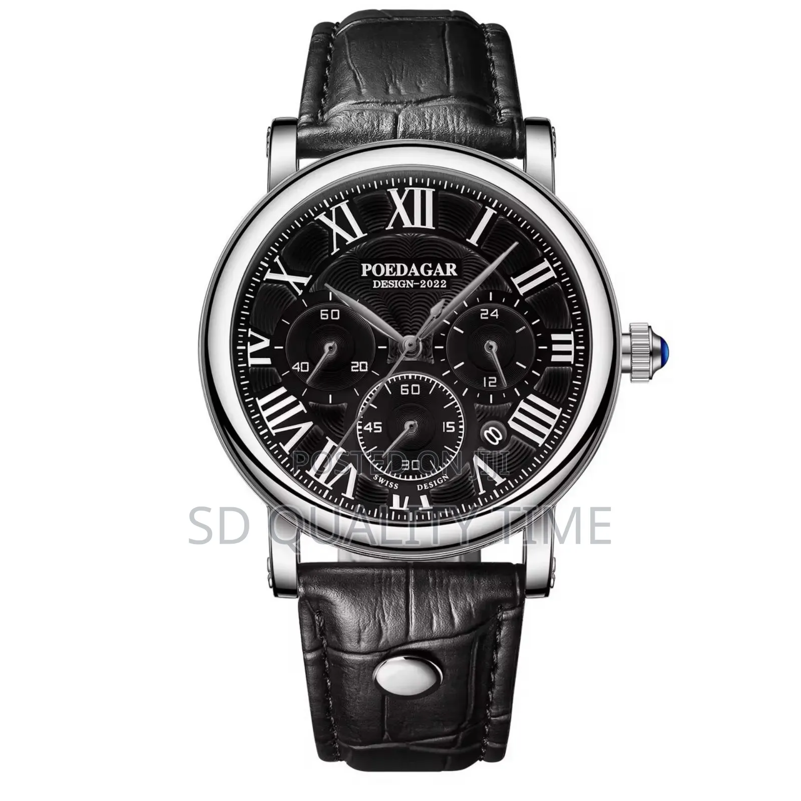 Poedagar Chronographic Leather Watch