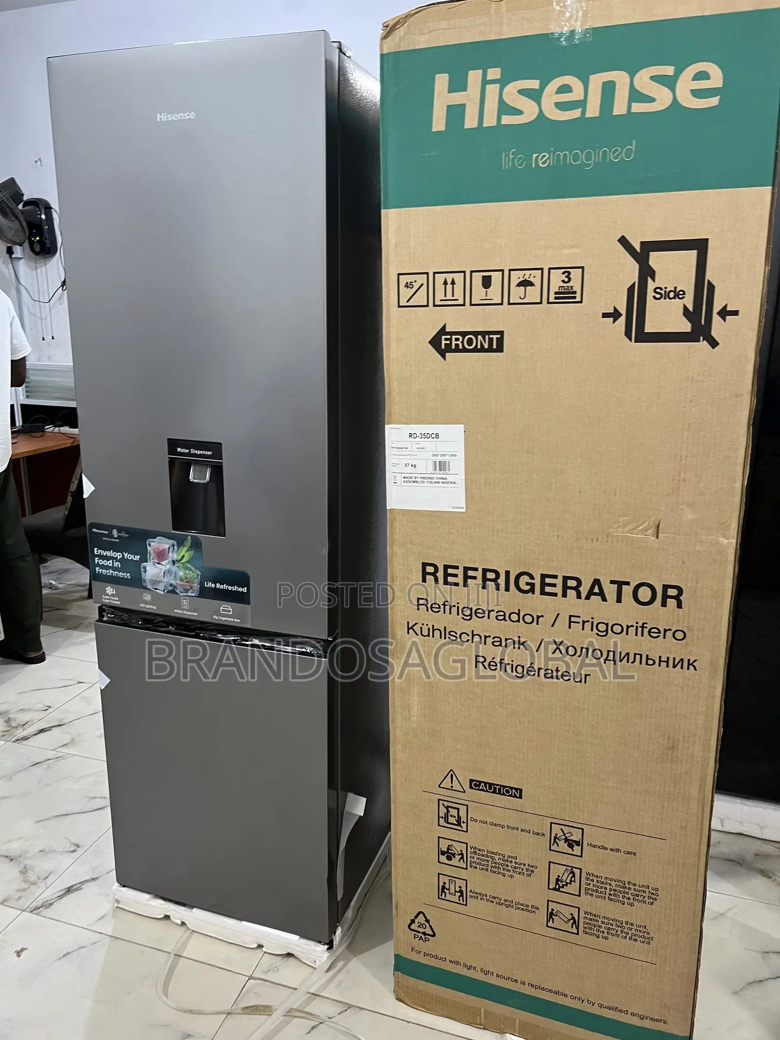 Hisense Ref 35dcb-Rd Refrigerator – 264l Capacity, Powerful Freezer