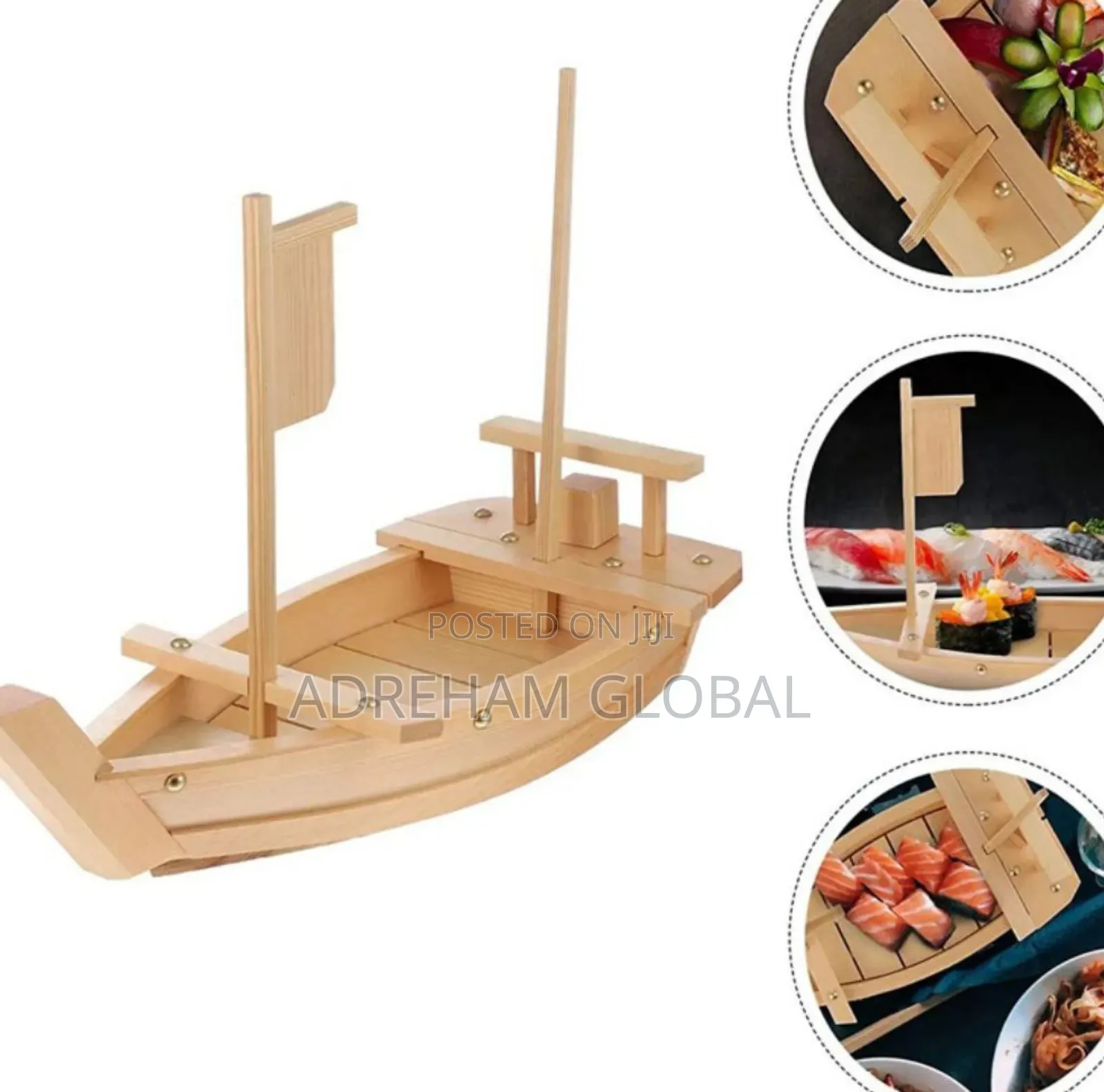 Wooden Food Platter Boat 