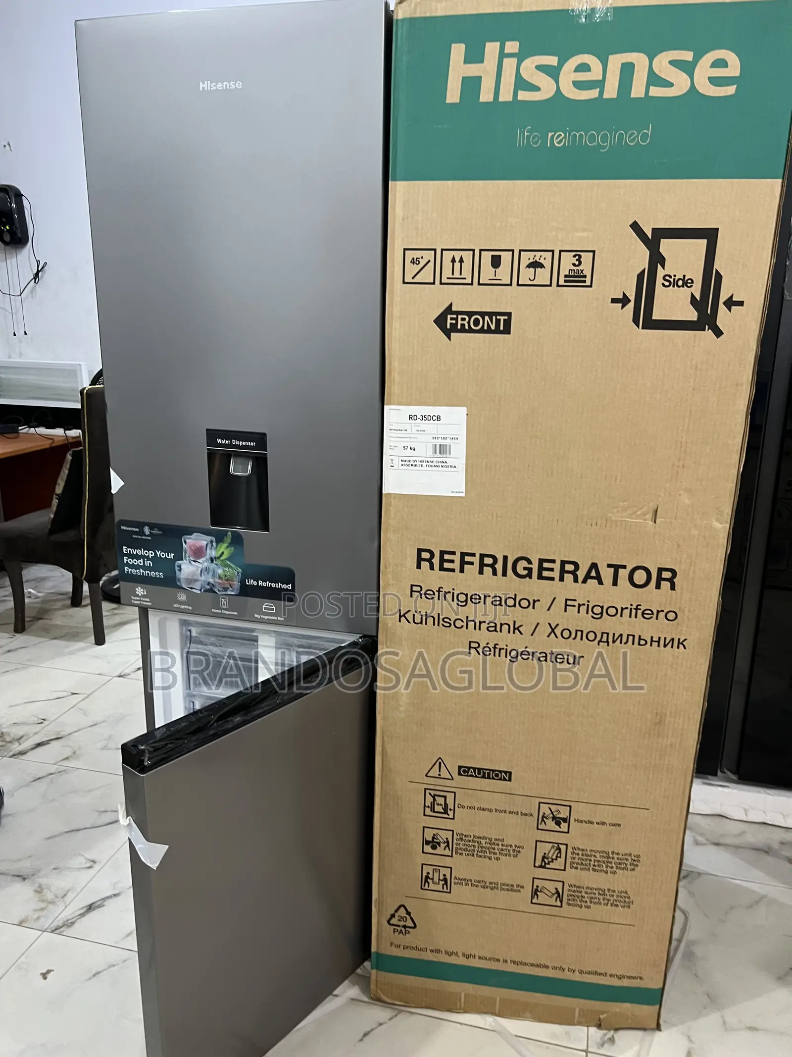 Hisense Ref 35dcb-Rd 264l Refrigerator – Double Door, Family Use