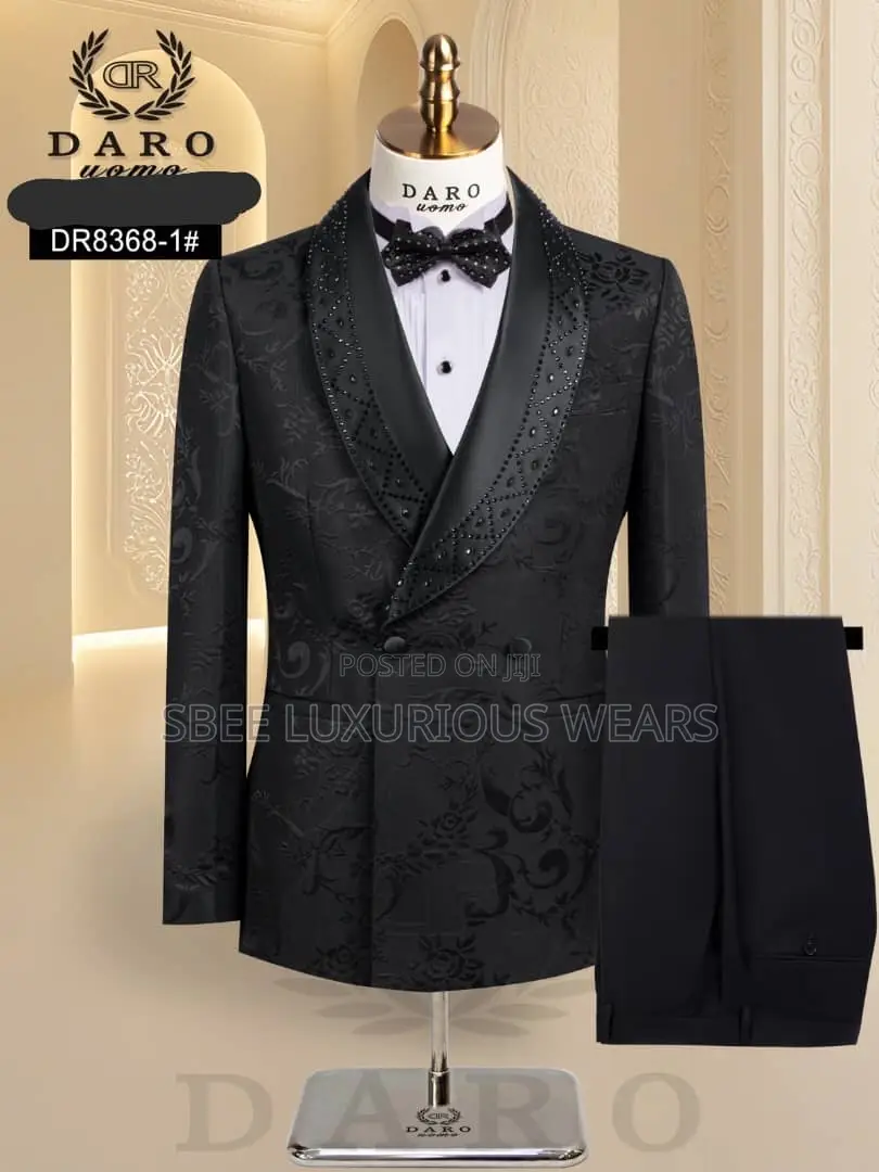 Double Breasted Stone Suit