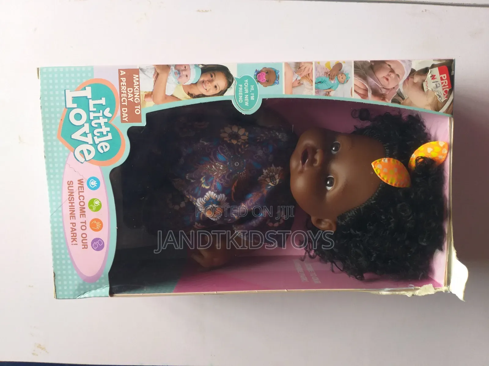 Cute Highly Durable Black Doll With Curly Hair