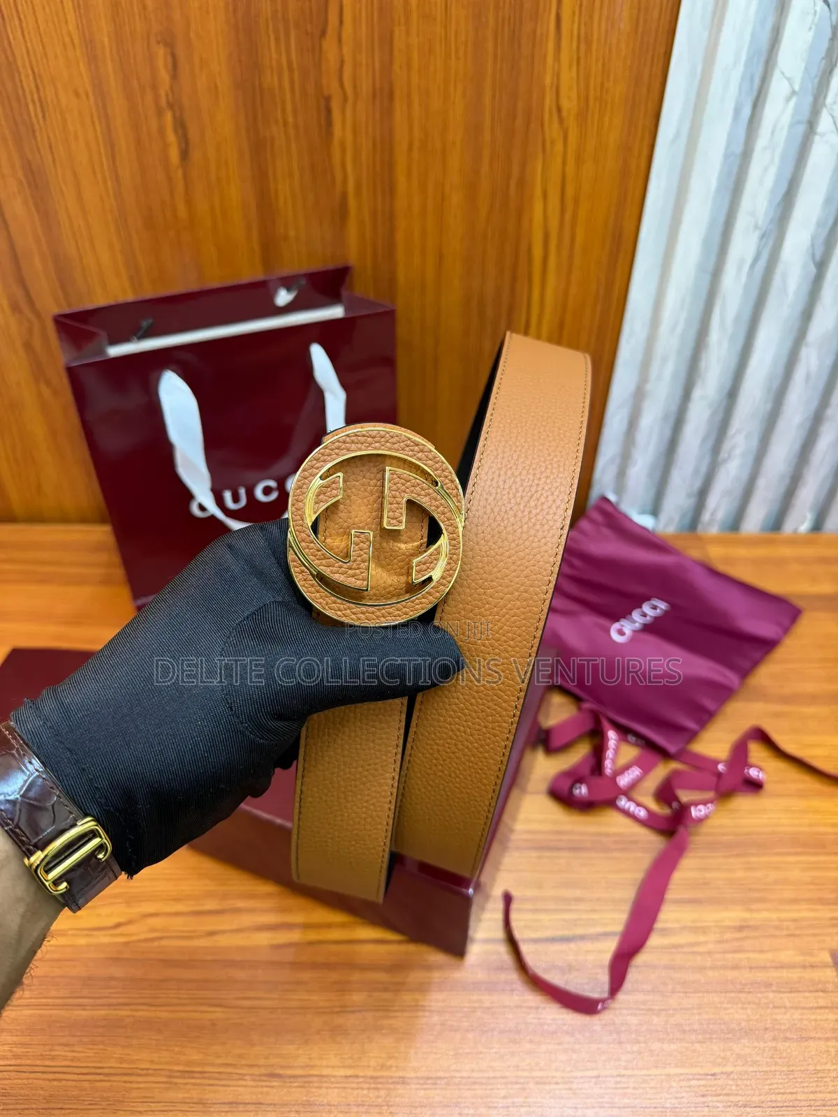 Gucci Reversible Belt With Interlocking G Buckle