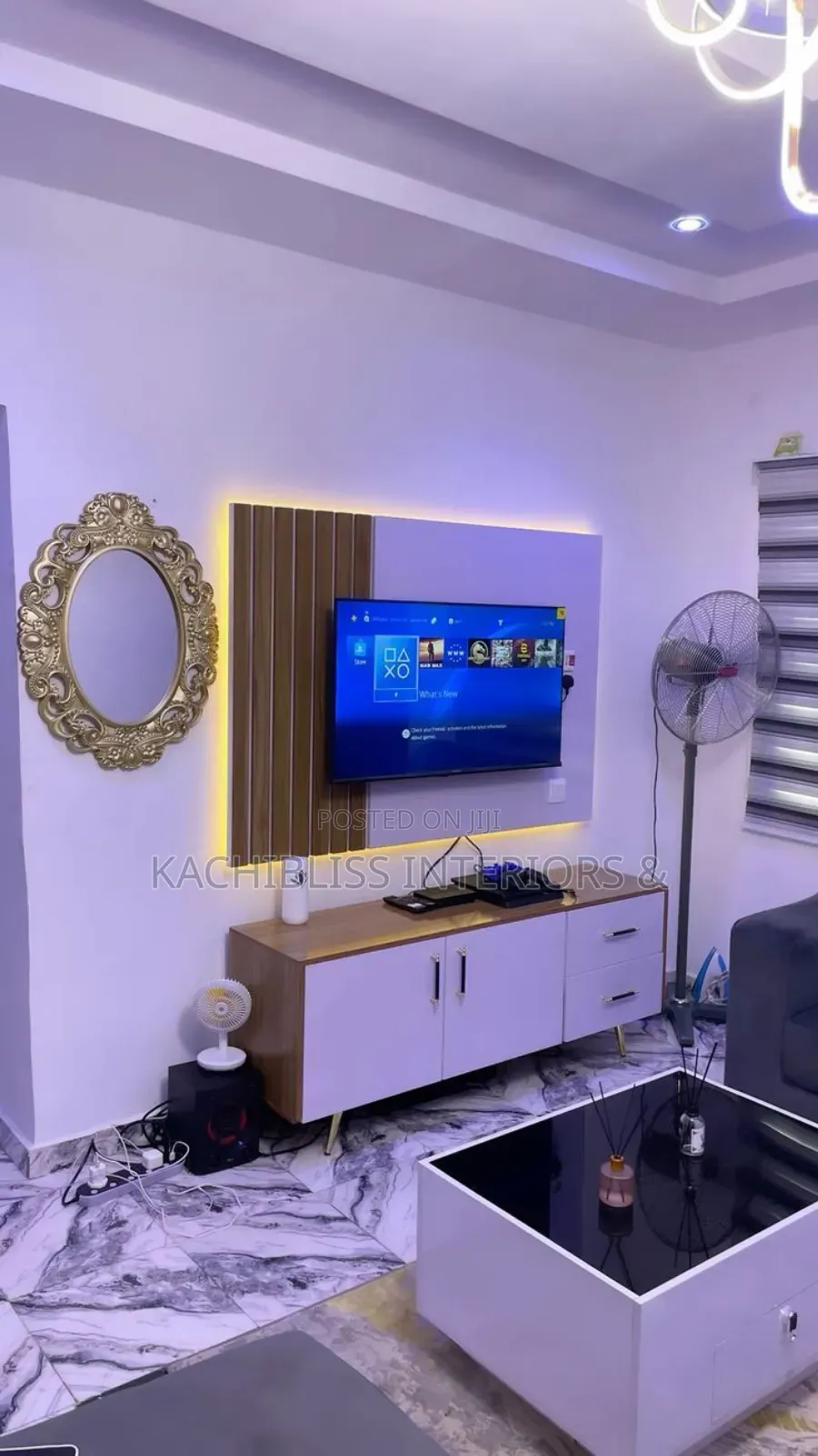 Elegant Tv Wall-Unit And Center Table