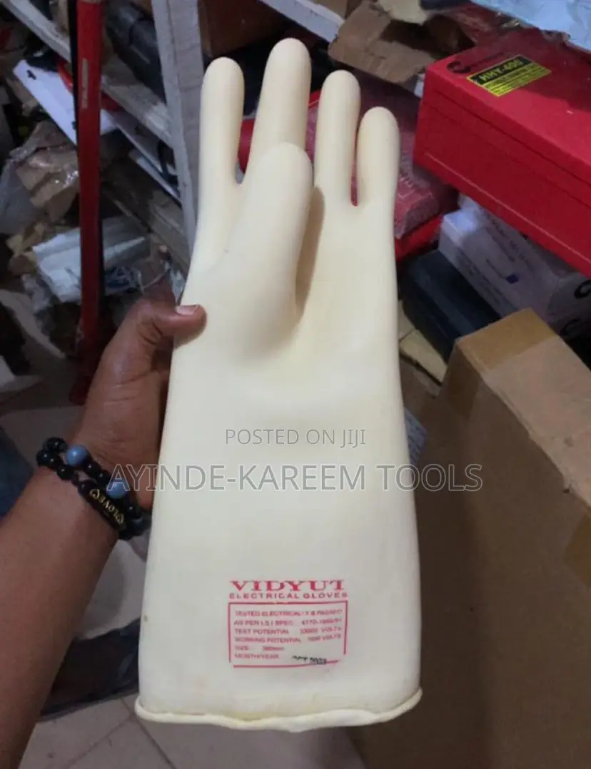 Natural Electrical Latex Seamless Electrician Gloves