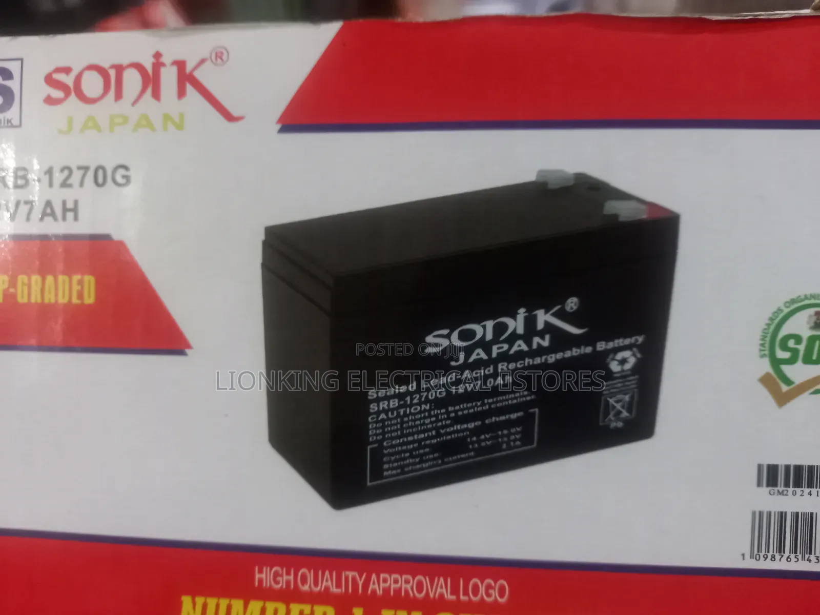 Lead Acid Rechargeable Batteries 12v 7ah