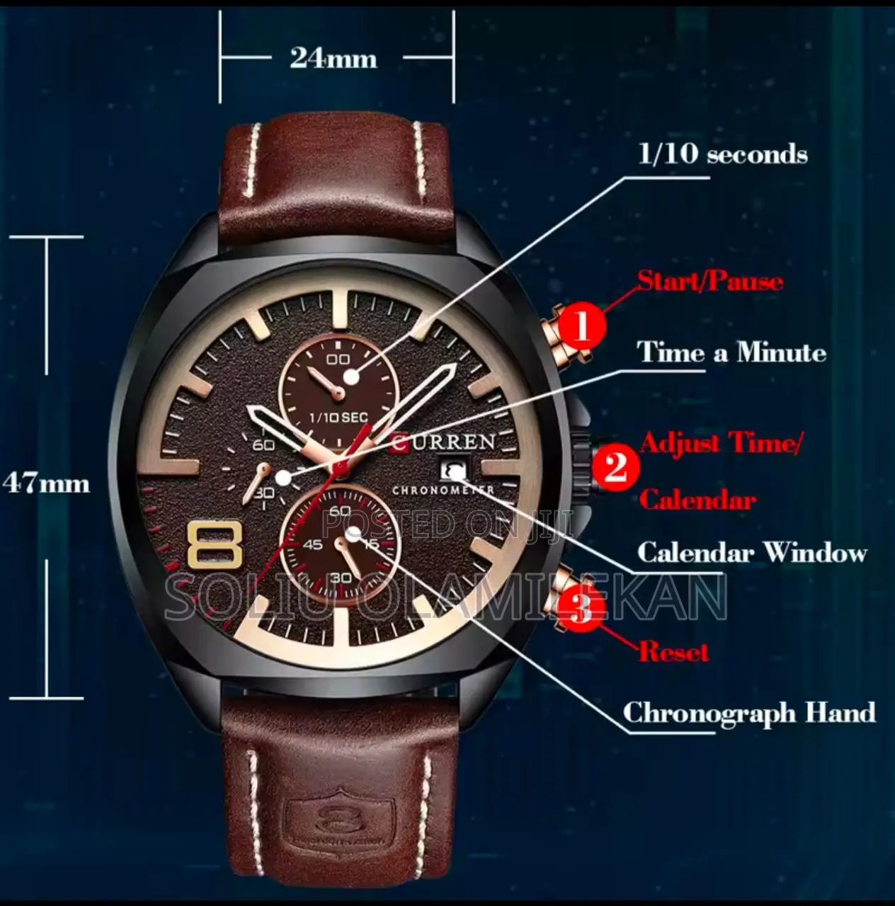 Chronograph Curren Leather