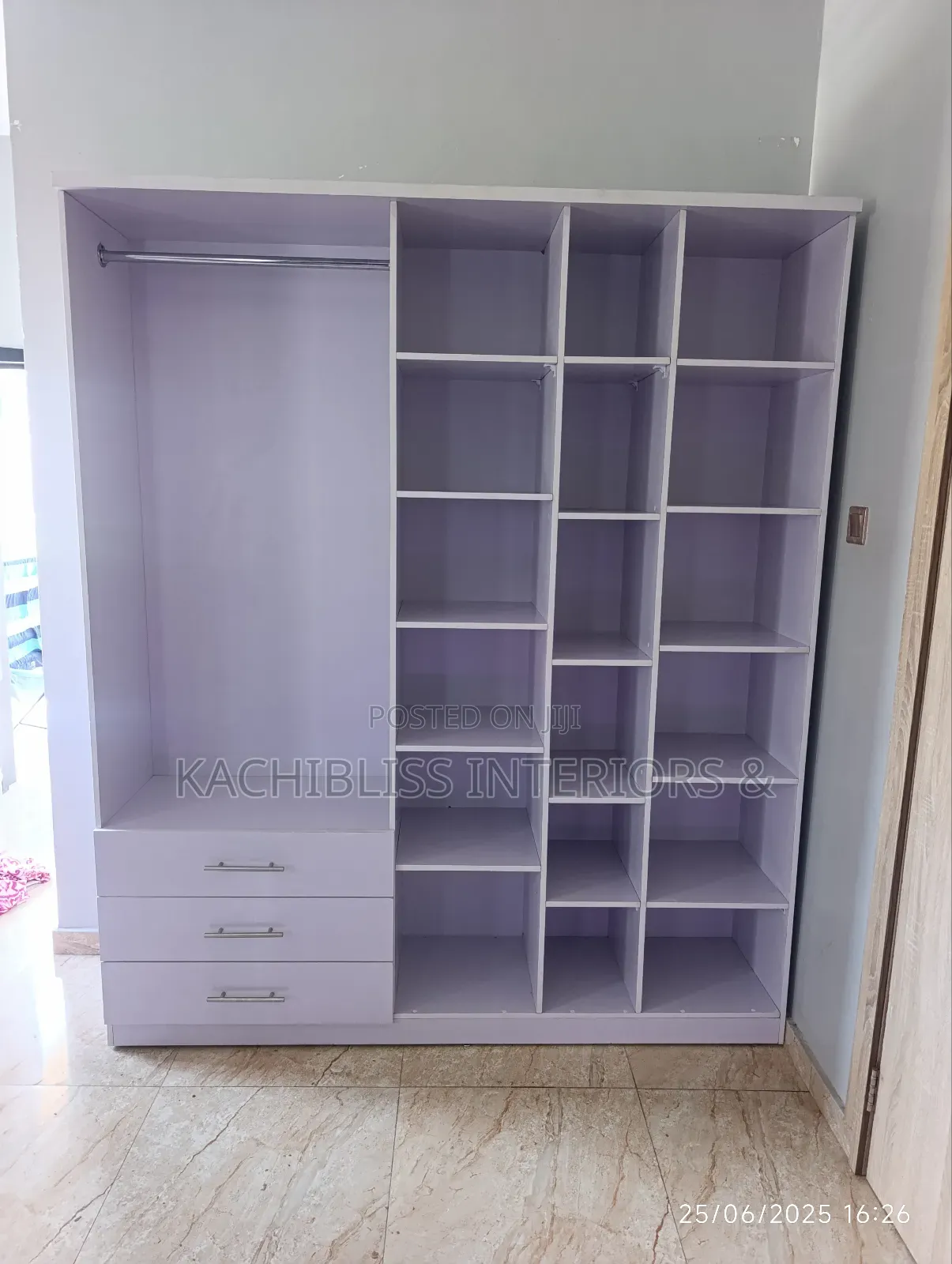 6 by 7ft Open Wardrobe, Shoe and Bag Rack
