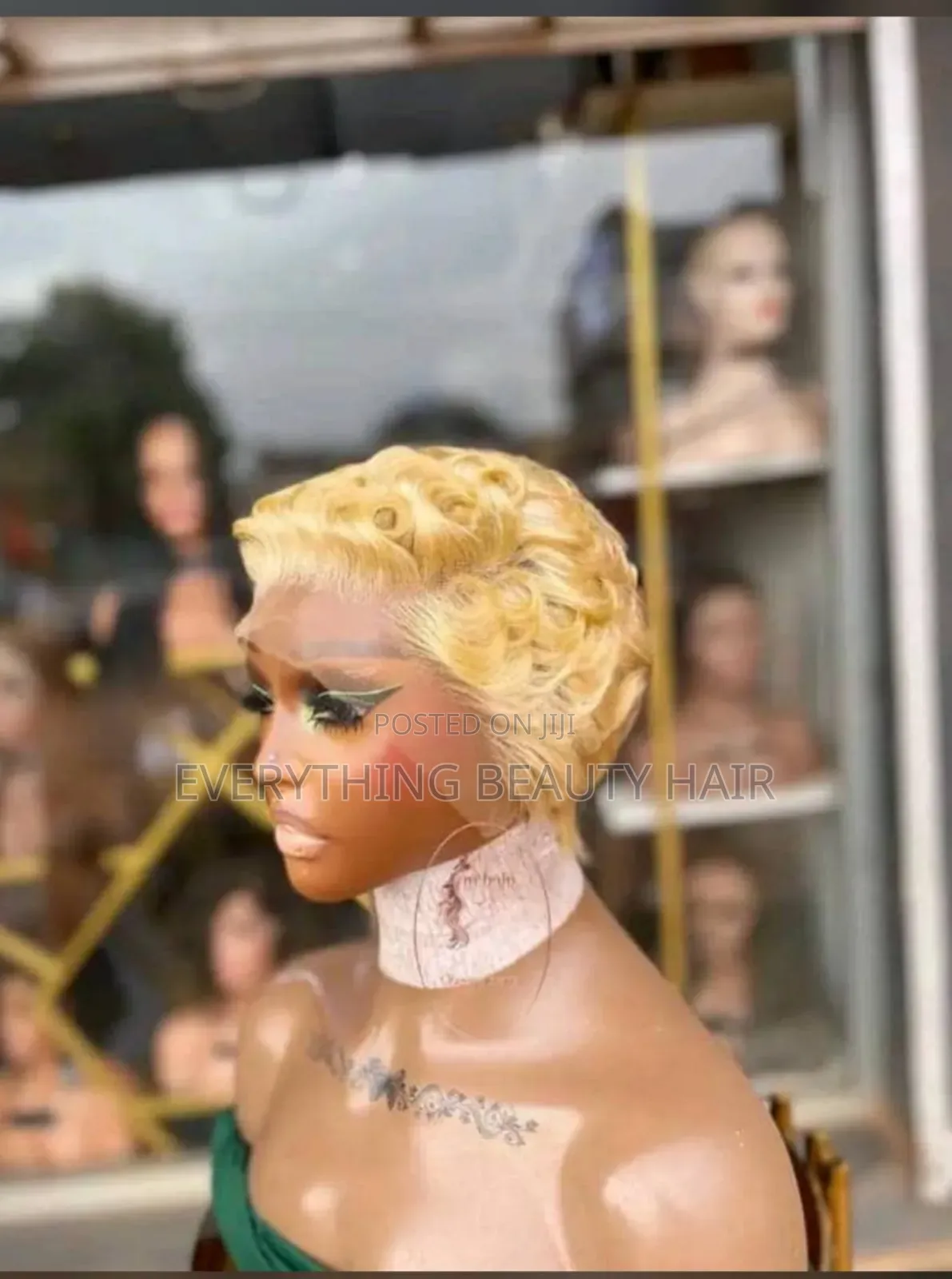 Blonde Full Frontal Pixie Cut