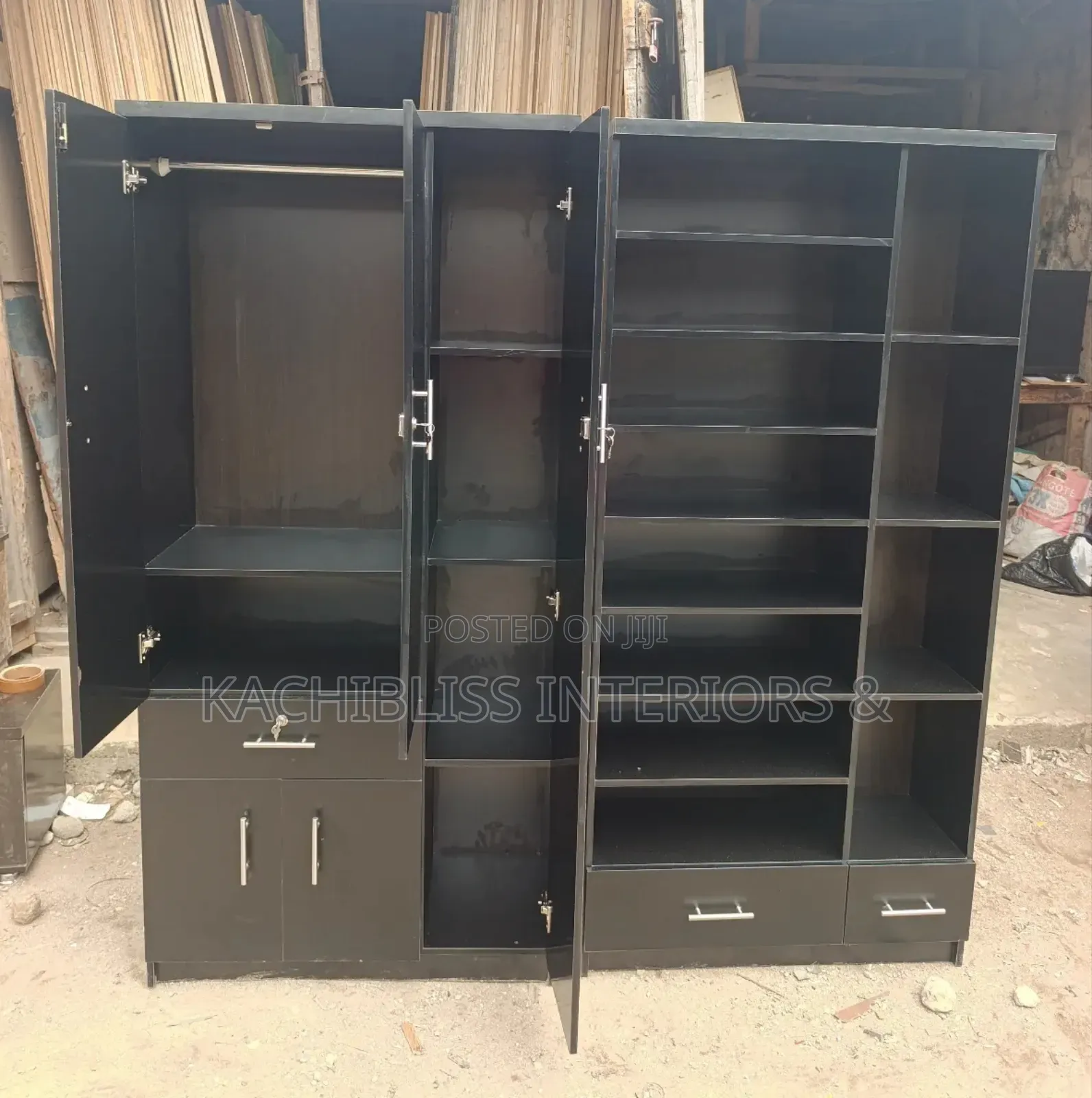 3ft by 6ft Wardrobe and Shoe/Bag Rack